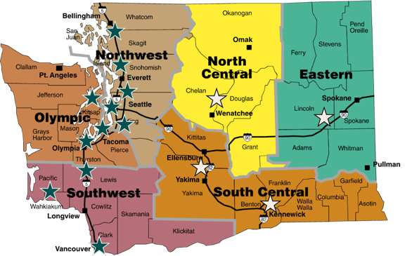 Map of future and current JOG locations